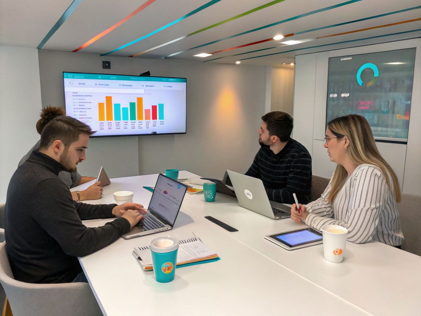 Digital Marketing Team bei der Analyse von Daten
